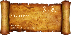Kuh Hunor névjegykártya